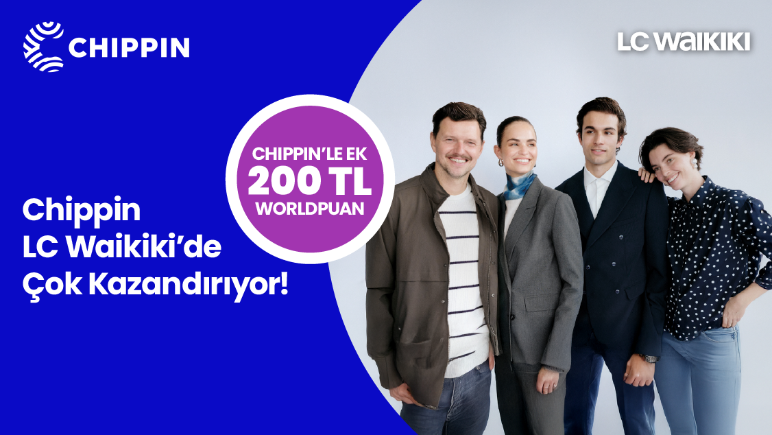 World’e özel LC Waikiki’den tek seferde yapılacak 2.000 TL ve üzeri alışverişe 250 TL, 4.000 TL ve üzeri alışverişe 500 TL değerinde Worldpuan! Üstelik Chippin uygulaması üzerinden LC Waikiki mağazalarından yapacağınız 2.000 TL ve üzeri alışverişe ek 100 TL, 4.000 TL ve üzeri alışverişe ek 200 TL değerinde Worldpuan!
