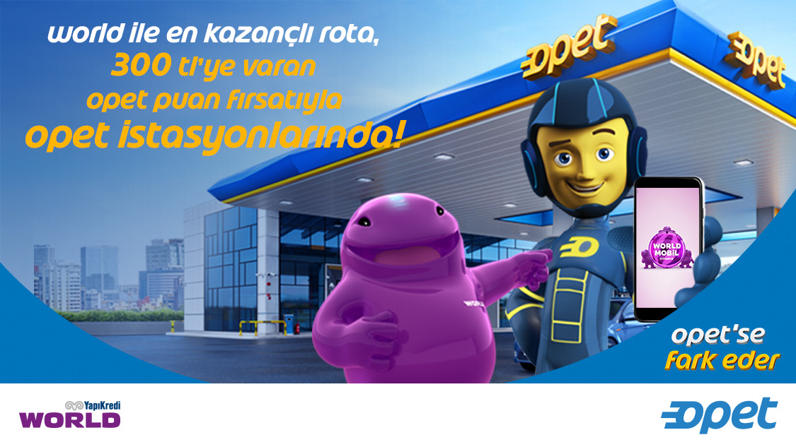 Opet ve Sunpet istasyonlarında 4 adet 1000TL ve üzeri akaryakıt alımına 270TL Opet Puan!