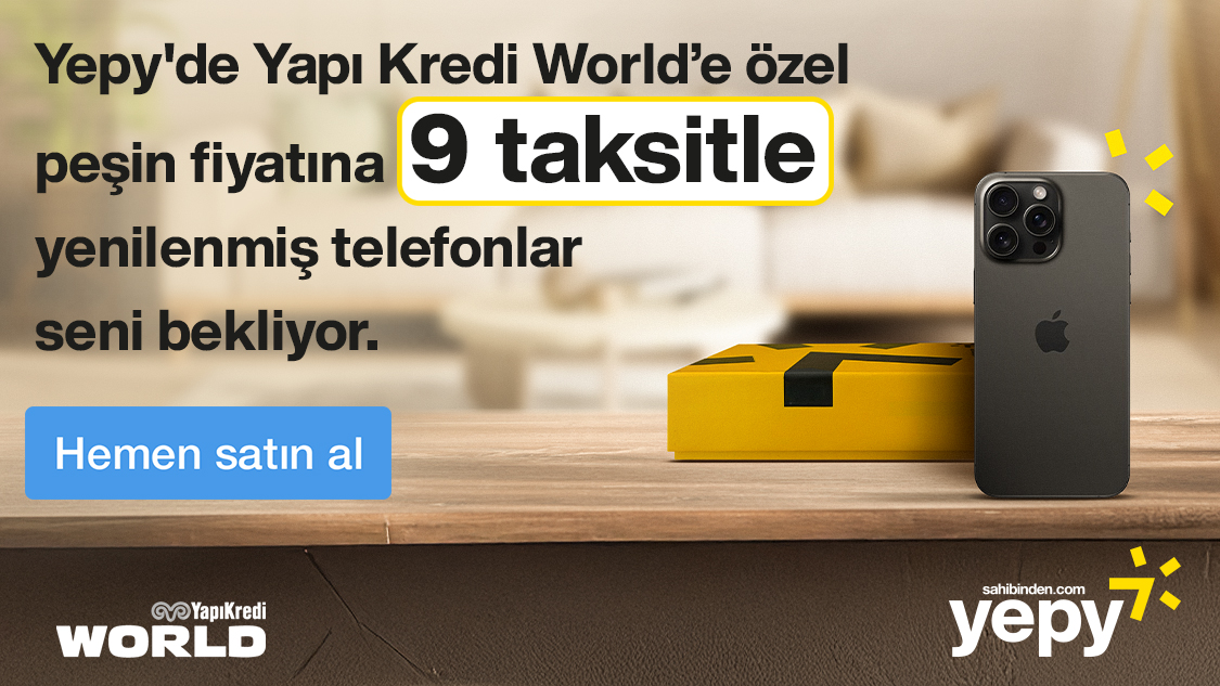 Yepy alışverişlerinizde peşin fiyatına  9 taksit fırsatını kaçırmayın! 
