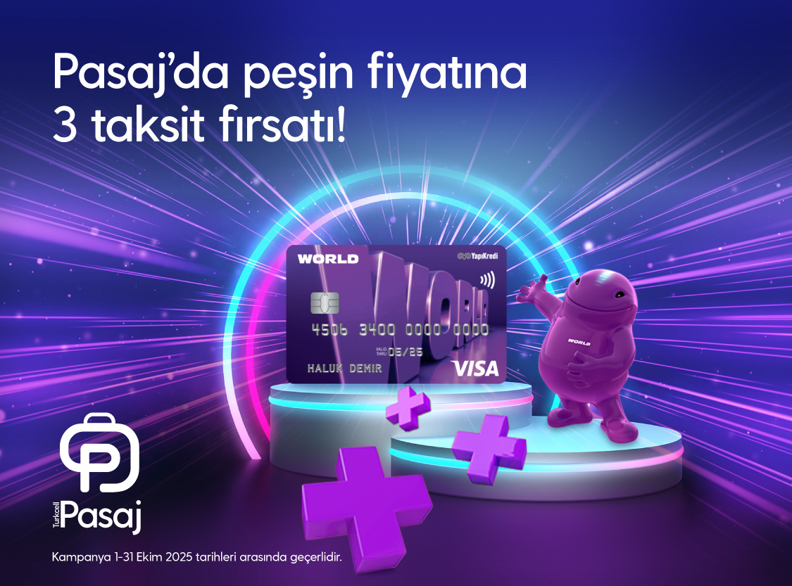 1-31 Ekim tarihleri arasında Turkcell Pasaj'da peşin fiyatına 3 taksit fırsatı!