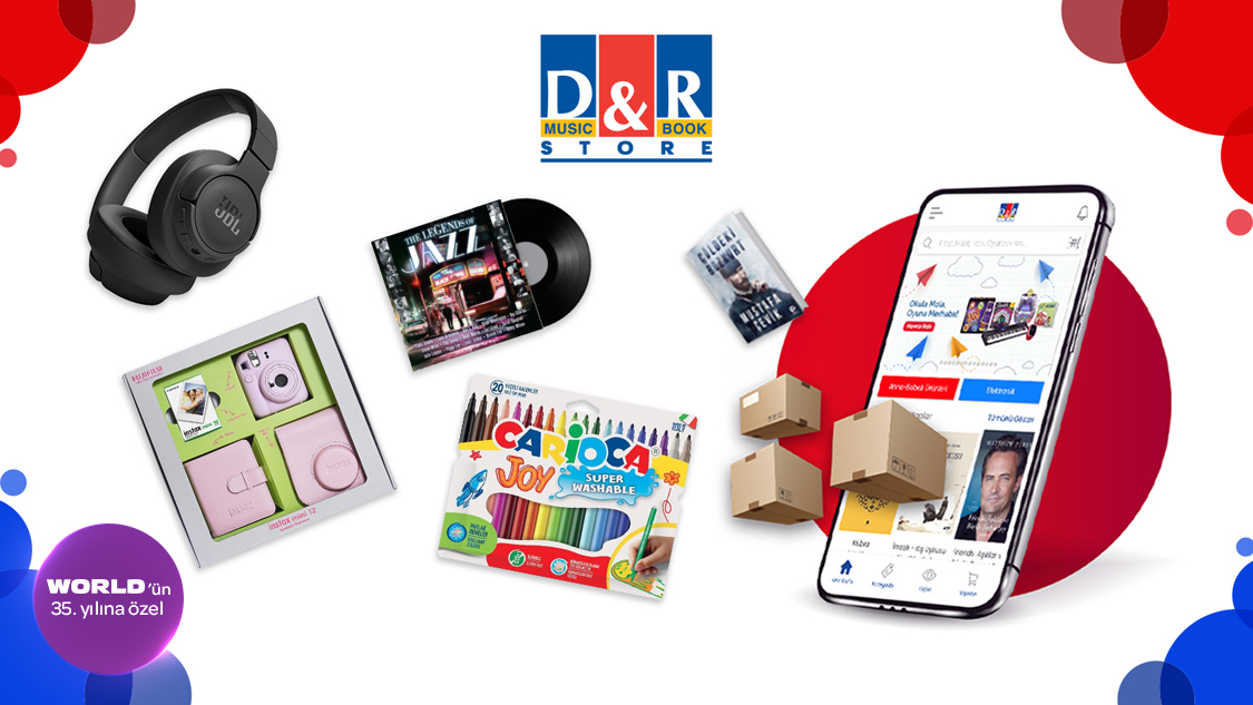 World’ün 35. yılına özel D&R'da 335 TL D&R Puan! Üstelik 7 taksit!