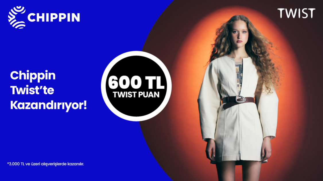 1-31 Mayıs 2025 tarihleri arasında Twist’ten yapacağınız 3.000 TL ve üzeri alışverişinize 500 TL Twist Puan! Chippin uygulaması üzerinden Twist fiziki mağazalarından yapacağınız alışverişinize ek 100 TL Twist Puan!