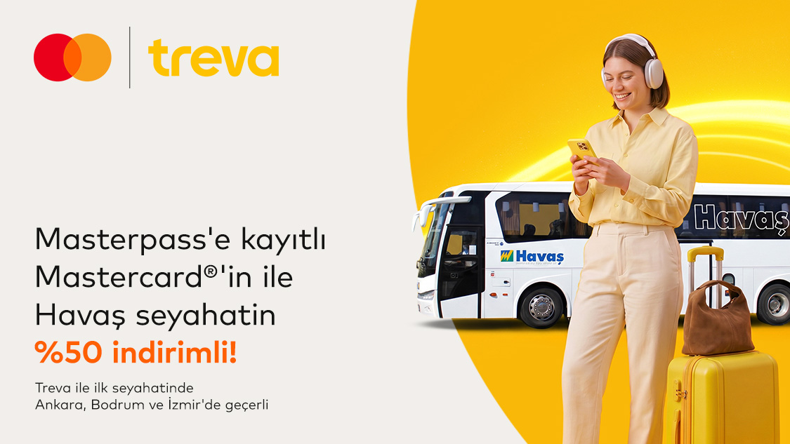 Silver Logolu Mastercard Sahiplerine özel İzmir, Bodrum ve Ankara’da Treva Mobil Uygulamasında Geçerli Otopark Ödemelerinde %50 indirim!