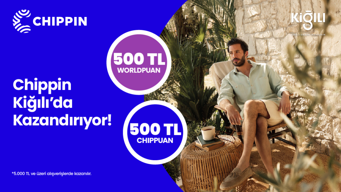 1-31 Temmuz tarihleri arasında 5.000 TL ve üzeri Kiğılı alışverişinizde 500 TL Worldpuan ve Chippin’le yapılacak ödemelerde ise 500 TL ChipPuan fırsatını kaçırmayın!
