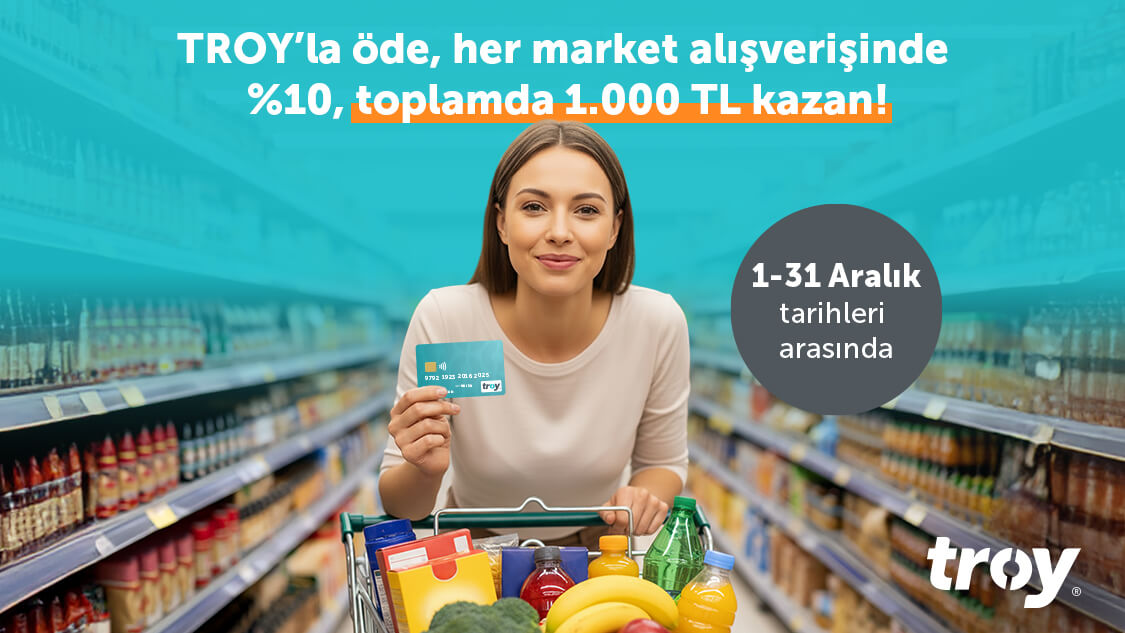 1 – 31 Aralık 2025 tarihleri arasında geçerli kampanyaya katılın, hem fiziksel mağazalarda hem de çevrim içi platformlarda yapacağınız market harcamalarınızda %10 nakit iade kazanın. Toplamda 1.000 TL’ye varan iade fırsatını kaçırmayın!