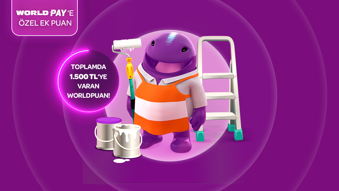 16-30 Eylül tarihleri arasında yapı marketi sektöründe yapacağınız alışverişlerinize toplamda 1.500 TL’ye varan Worldpuan!