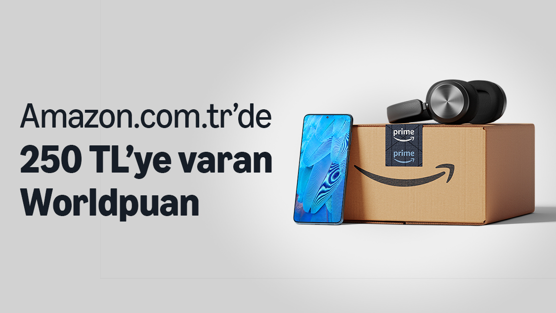 1-15 Ağustos 2025 tarihleri arasında amazon.com.tr’de 1.500 TL ve üzeri alışverişe 150 TL, 2.500 TL ve üzeri alışverişe 250 TL Worldpuan!