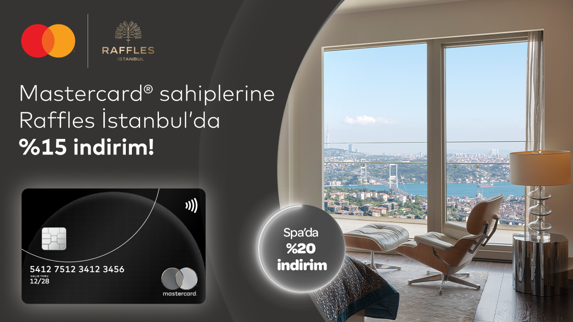 Silver logolu Mastercard sahipleri Raffles İstanbul’da %15 indirim & Spa’da %20 indirim kazanıyor!