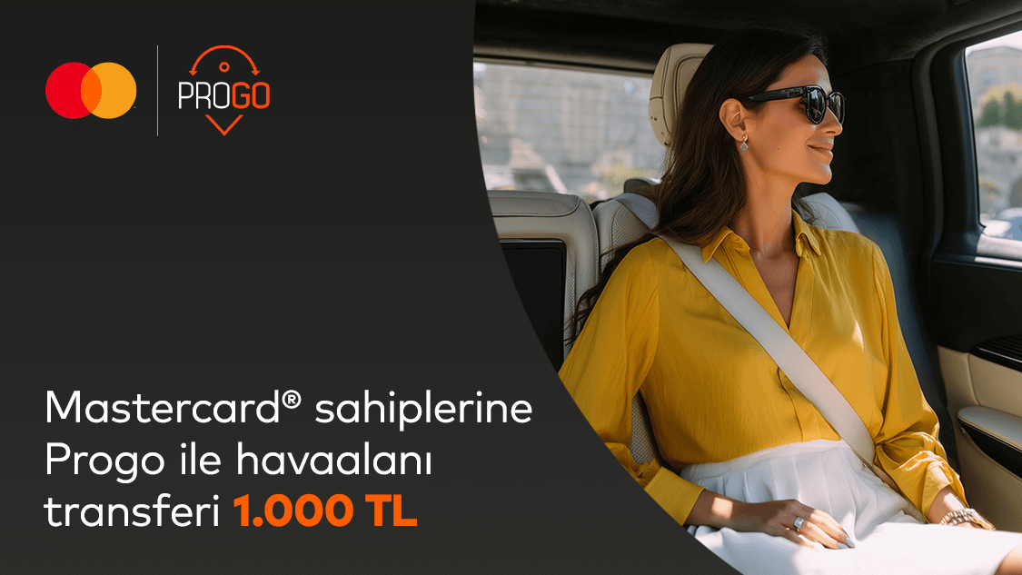 Silver logolu Mastercard’ınız ile başlangıç noktası İstanbul’dan olan, İstanbul Havalimanı veya Sabiha Gökçen Havalimanı başlangıç veya bitişli havalimanı transferlerinizi Progo Travel ile 1.000 TL’ye gerçekleştirebilirsiniz!