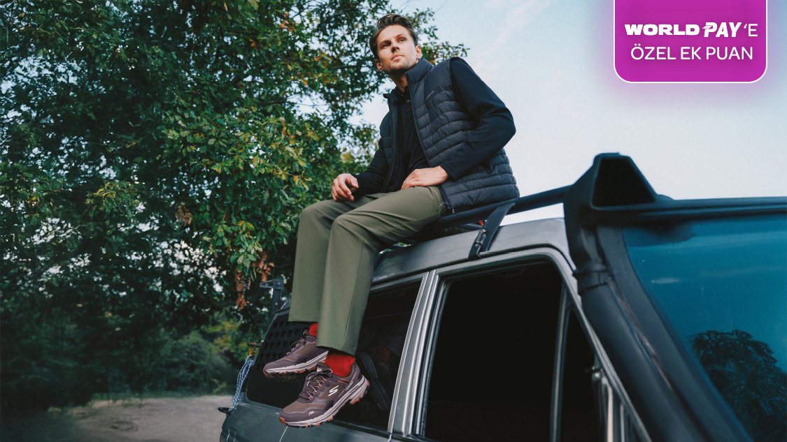 Skechers mağazalarından ve www.skechers.com.tr' den tek seferde yapılacak peşin veya taksitli 6.000 TL ve üzeri alışverişlerde 600 TL, World Pay ile yapılacak ödemelere ek 200 TL toplamda 800 TL’ye varan Worldpuan!