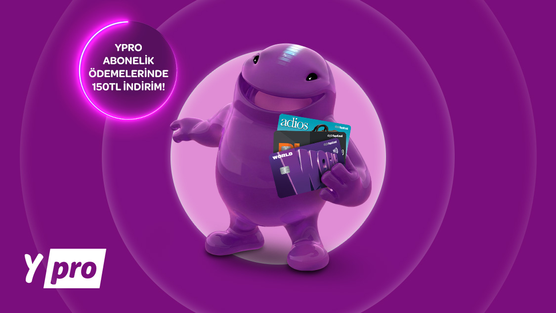 Yapı Kredi Kredi Kartları ile 3 aylık Yemeksepeti Ypro Abonelik ödemelerinde 150 TL indirim!