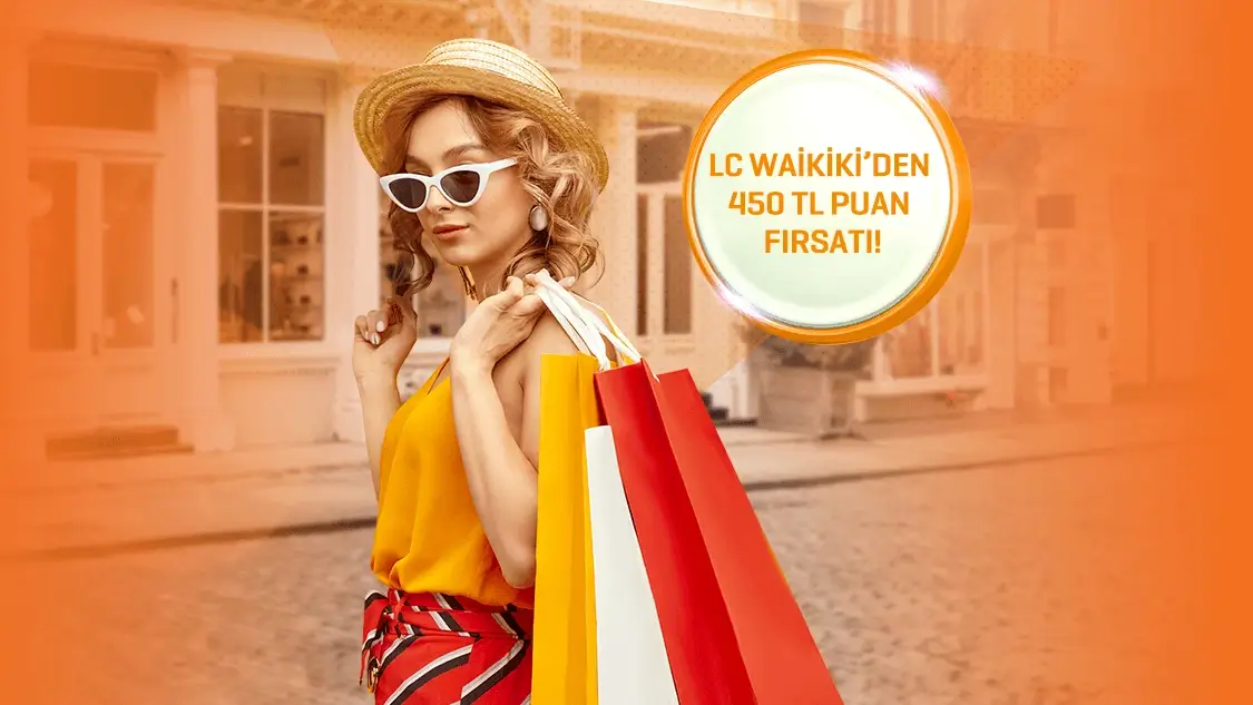 LC Waikiki’den Yapı Kredi Play kartınla tek seferde yapacağın 400 TL ve üzeri her alışverişine 150 TL, toplamda 450 TL’ye varan puan hediye!