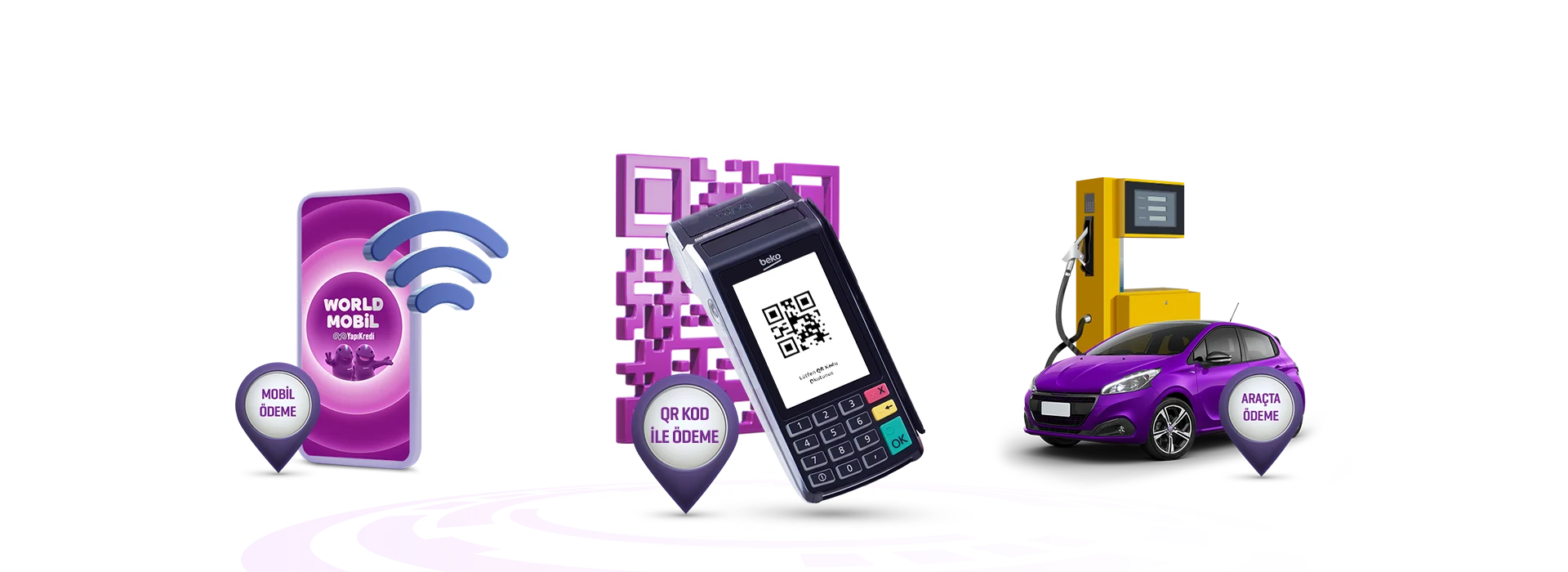 World Pay’in temassız ödeme çözümleriyle
ödemelerinizi kolayca gerçekleştirin!