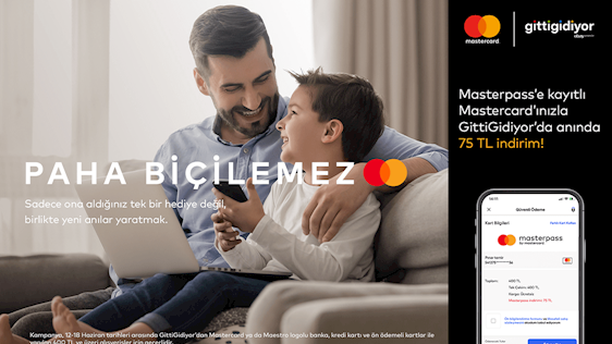 Mastercard logolu Yapı Kredi kartınızı Masterpass'e kaydedin GittiGidiyor'da anında 75 TL indirim kazanın!