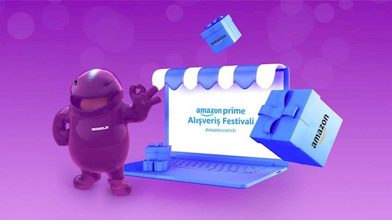 World Mobil’e özel Amazon.com.tr’de Prime Alışveri Festivali süresince yapılacak 500 TL ve üzeri alışverişe 75 TL Worldpuan! Üstelik peşin fiyatına 9 taksit!